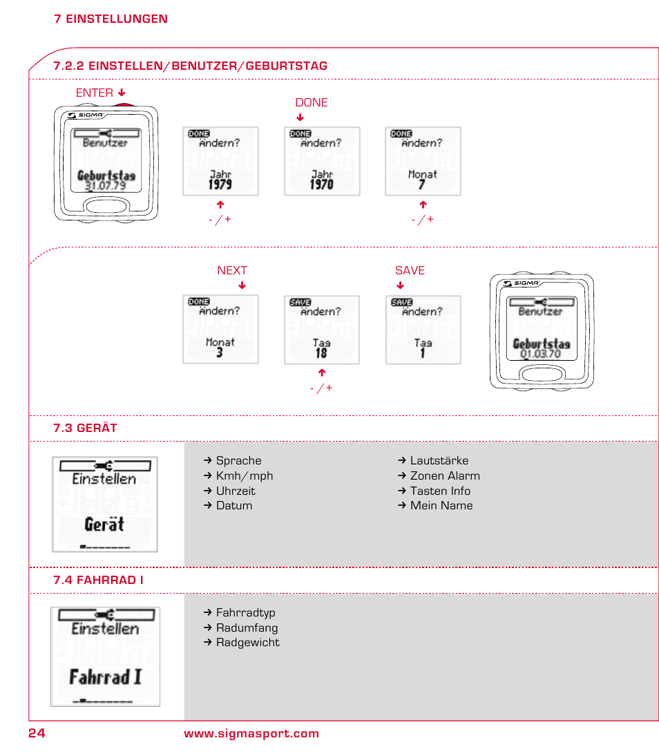 SIGMA ROX 8.1 User Manual | Page 24 / 172