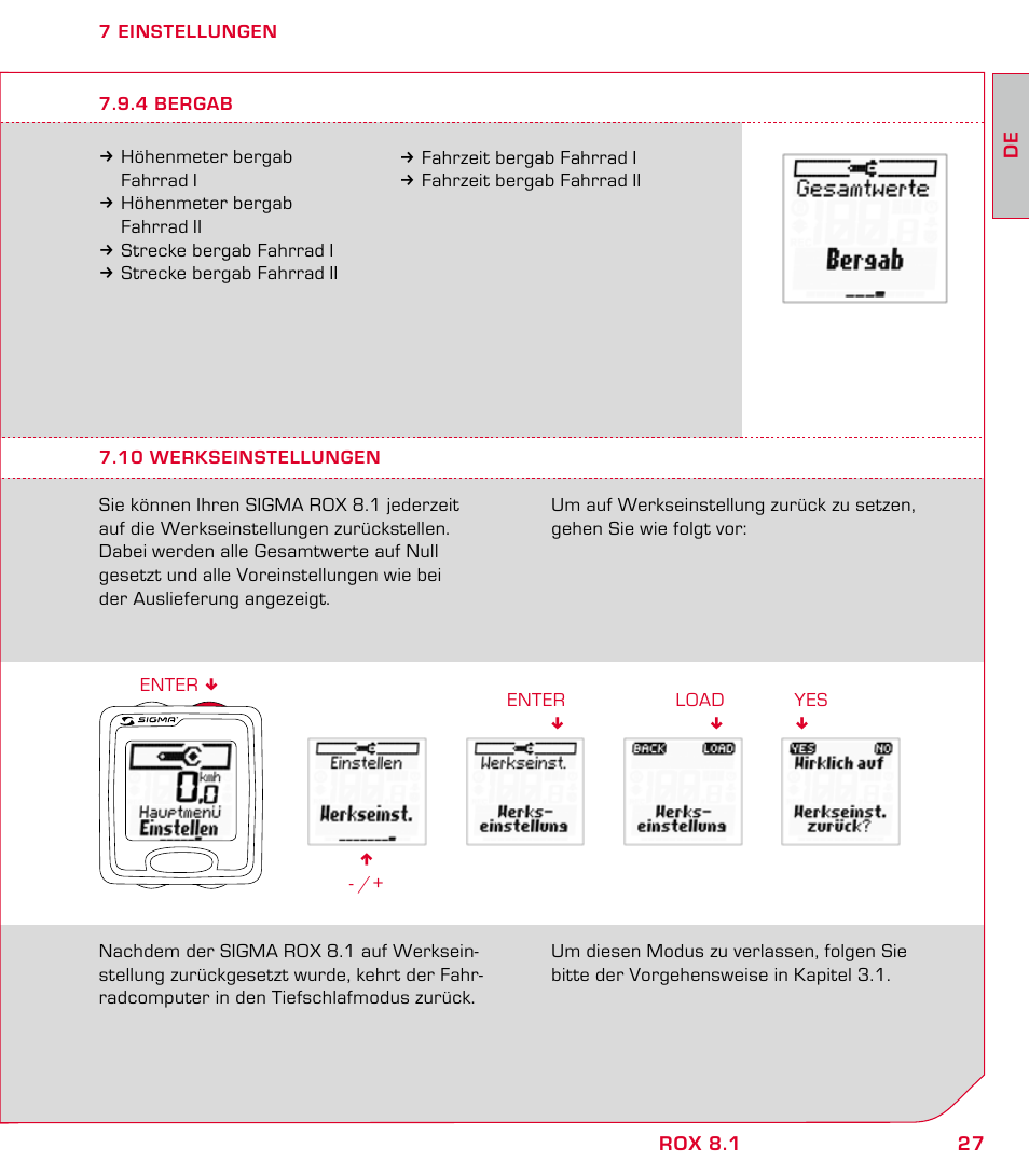 SIGMA ROX 8.1 User Manual | Page 27 / 172