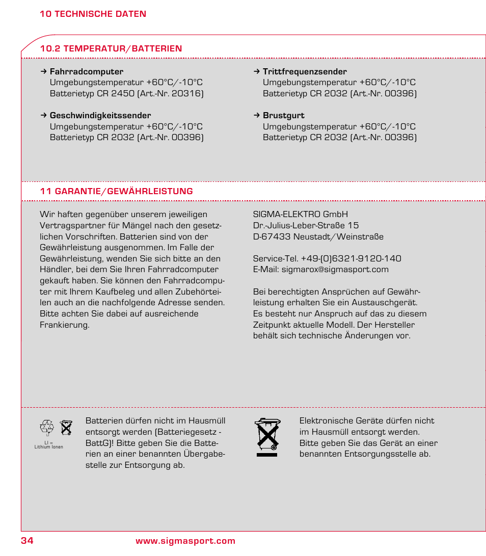 SIGMA ROX 8.1 User Manual | Page 34 / 172