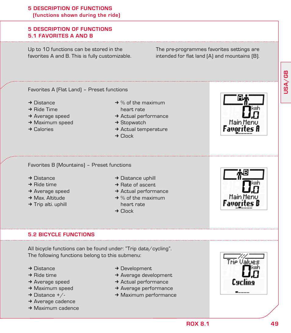 SIGMA ROX 8.1 User Manual | Page 49 / 172