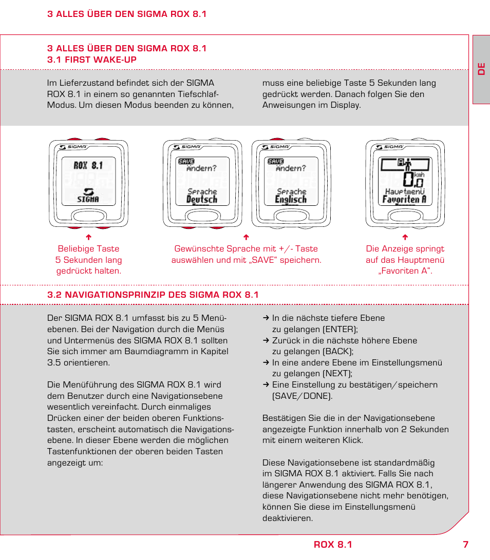 SIGMA ROX 8.1 User Manual | Page 7 / 172