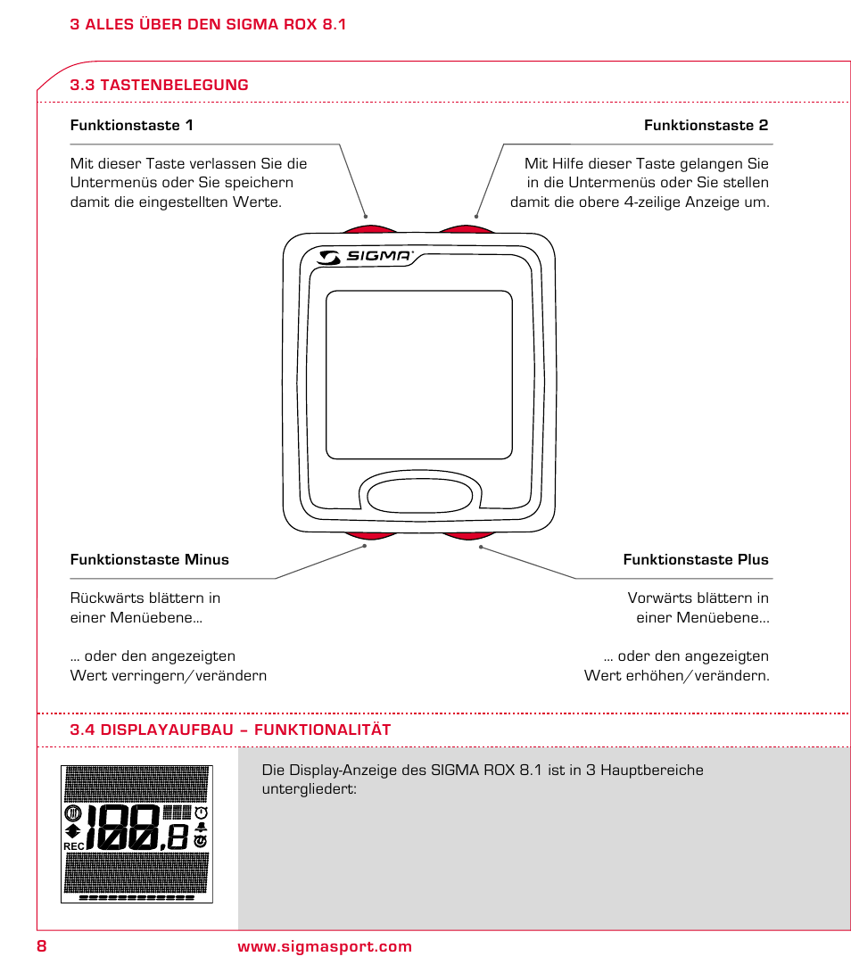 SIGMA ROX 8.1 User Manual | Page 8 / 172