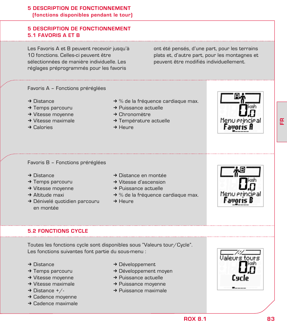 SIGMA ROX 8.1 User Manual | Page 83 / 172