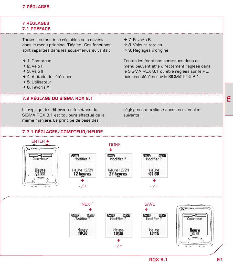 SIGMA ROX 8.1 User Manual | Page 91 / 172