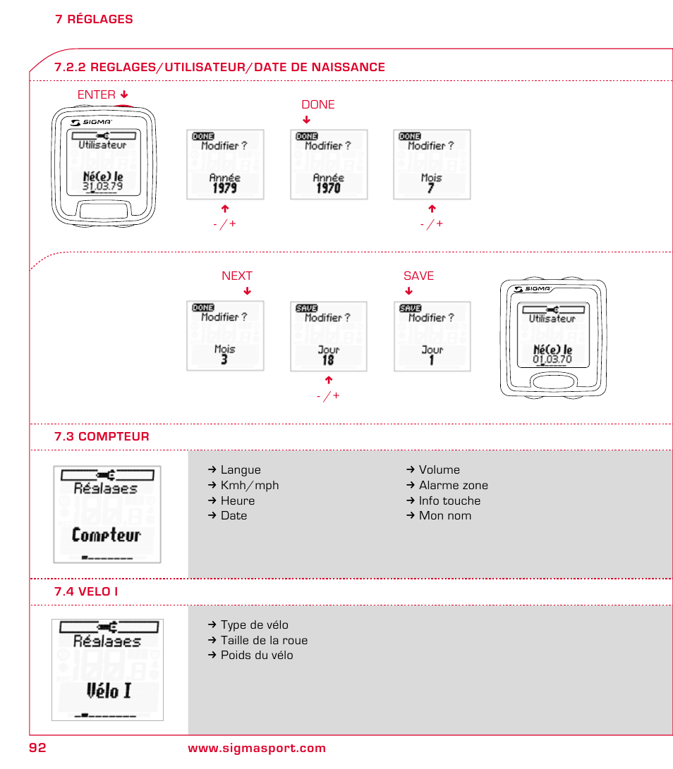 SIGMA ROX 8.1 User Manual | Page 92 / 172