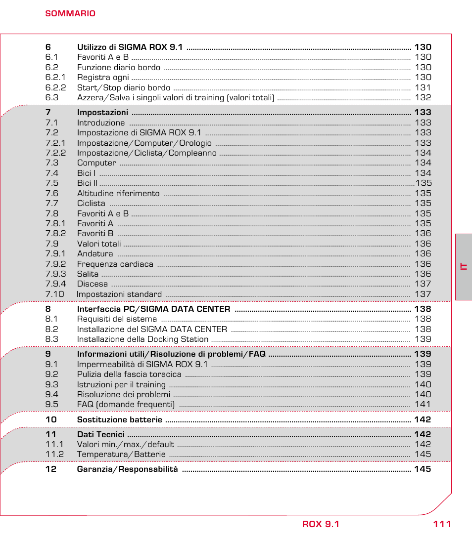 SIGMA ROX 9.1 User Manual | Page 111 / 184