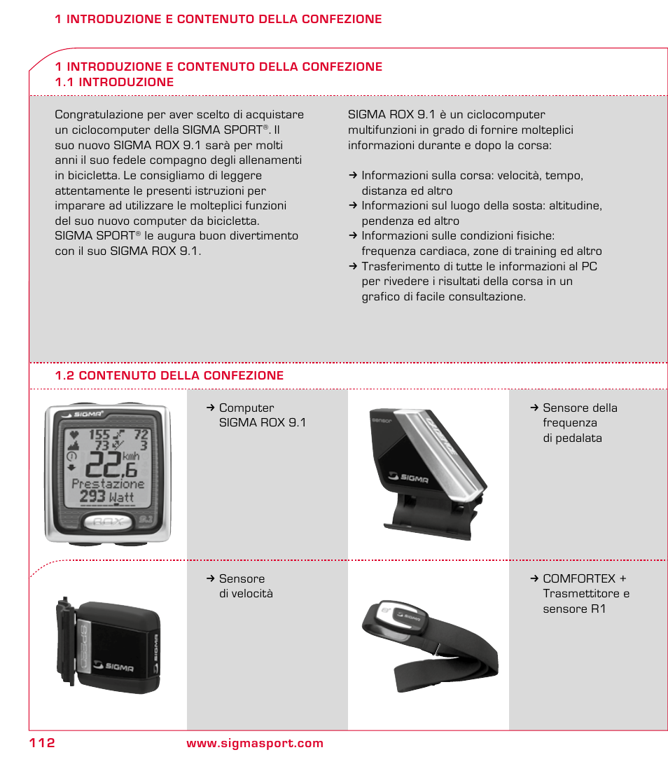 SIGMA ROX 9.1 User Manual | Page 112 / 184