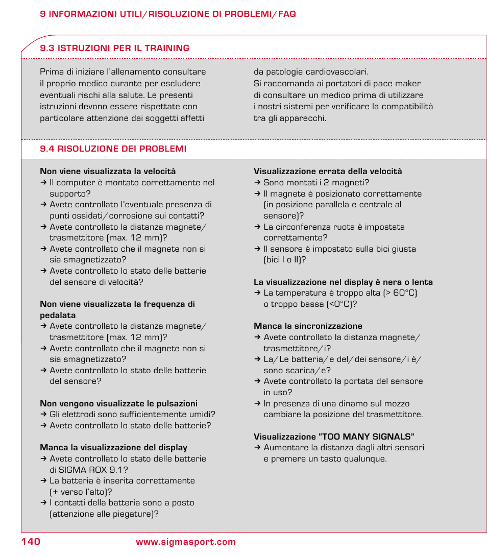 SIGMA ROX 9.1 User Manual | Page 140 / 184