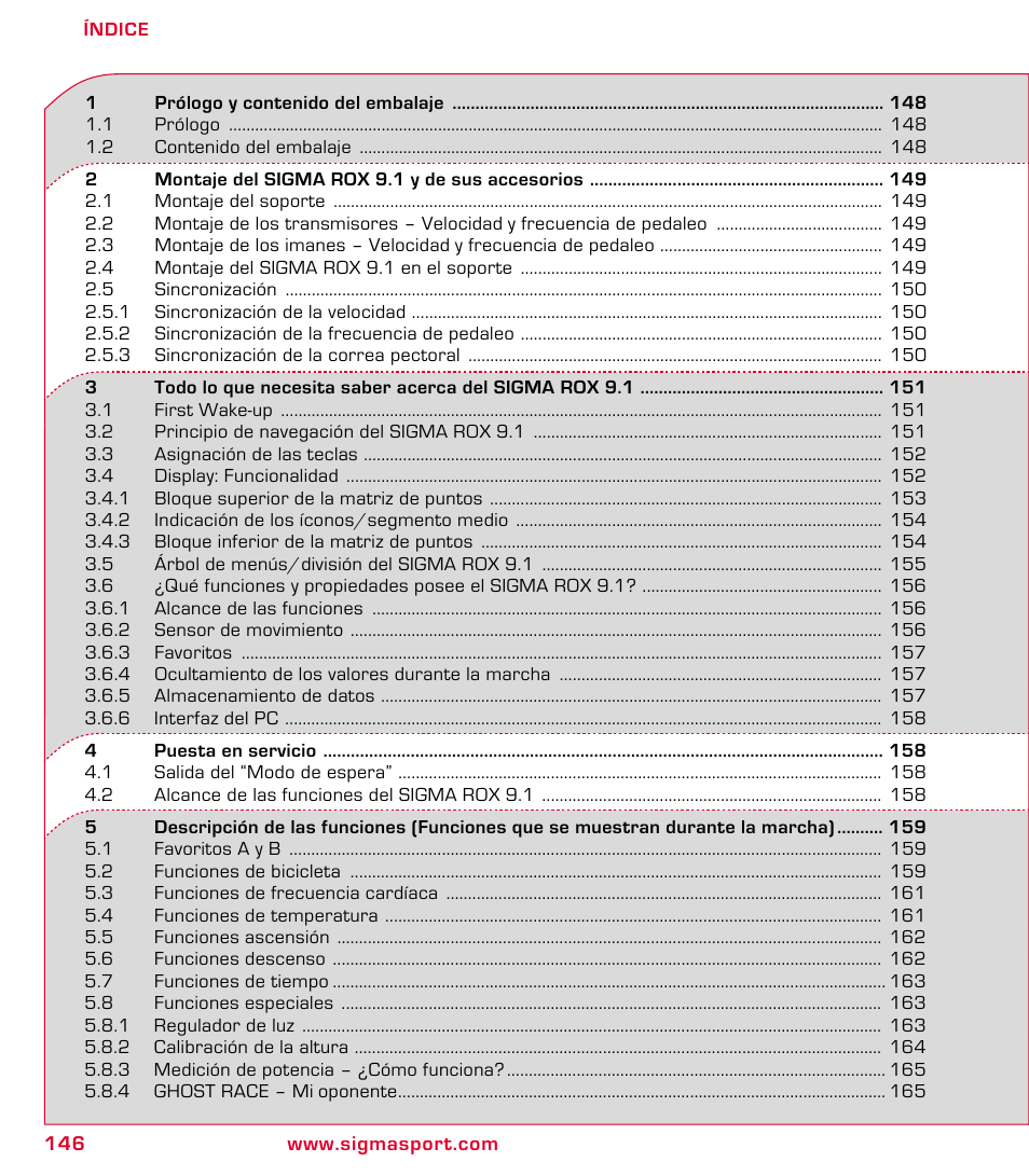 SIGMA ROX 9.1 User Manual | Page 146 / 184