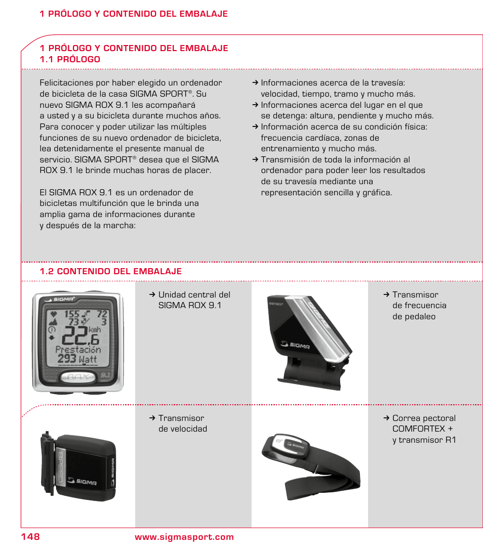 SIGMA ROX 9.1 User Manual | Page 148 / 184