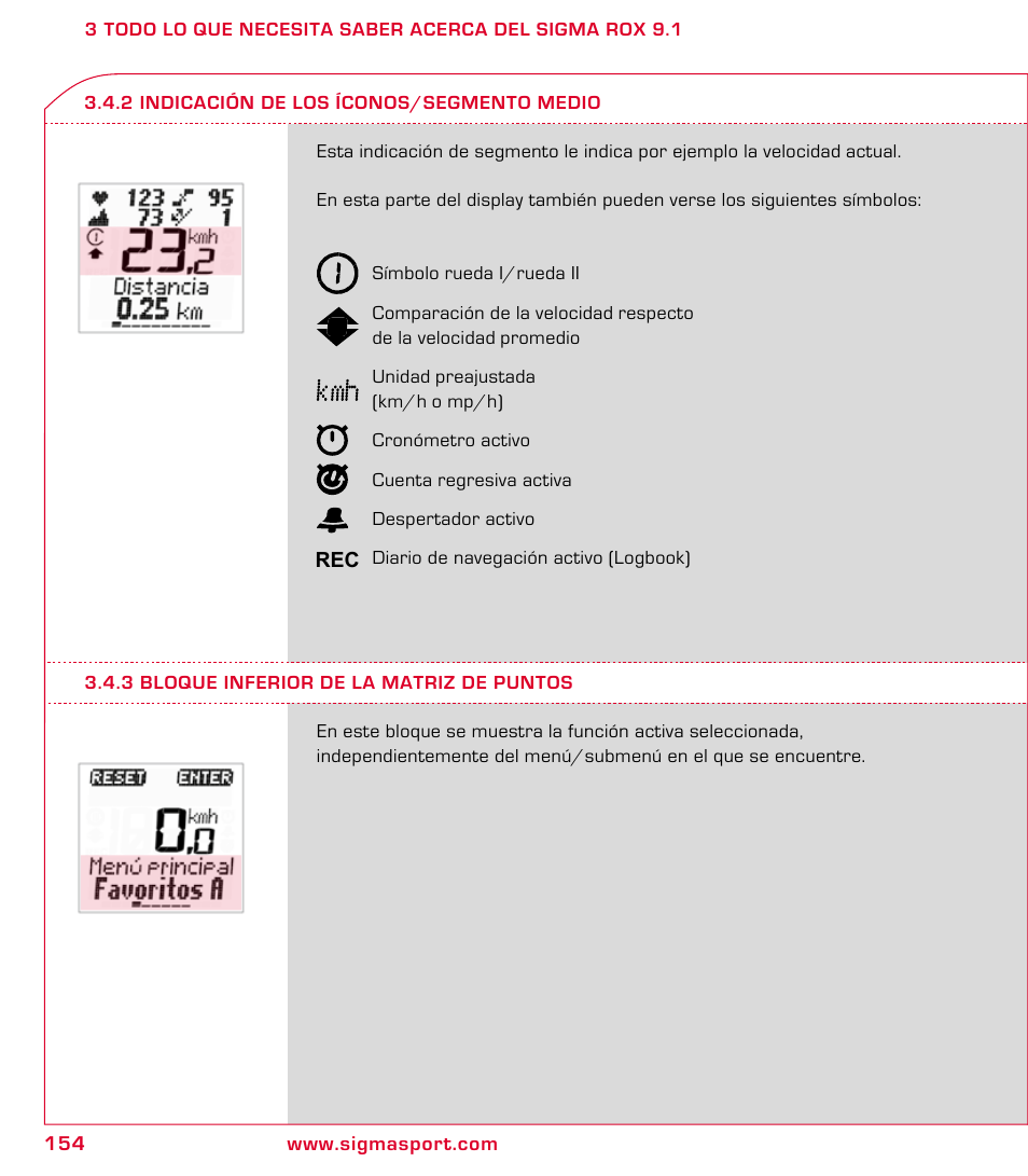 SIGMA ROX 9.1 User Manual | Page 154 / 184