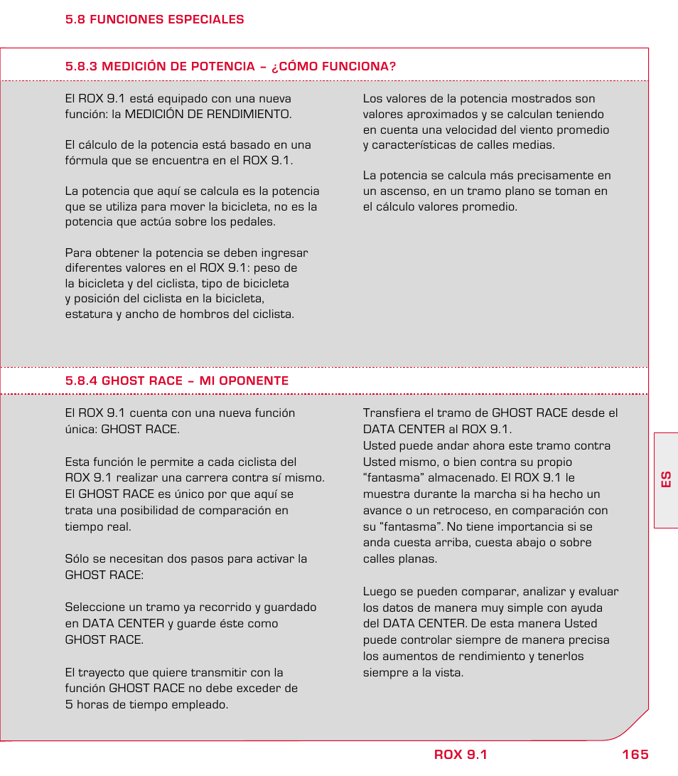SIGMA ROX 9.1 User Manual | Page 165 / 184