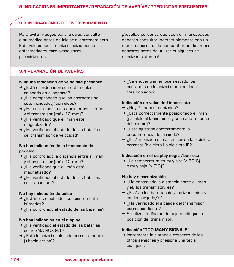 SIGMA ROX 9.1 User Manual | Page 176 / 184