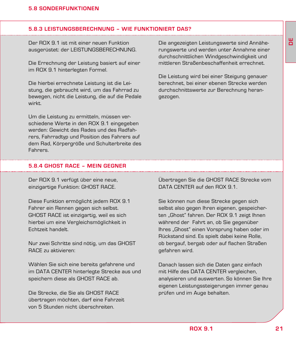 SIGMA ROX 9.1 User Manual | Page 21 / 184