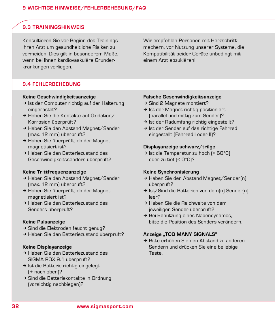 SIGMA ROX 9.1 User Manual | Page 32 / 184