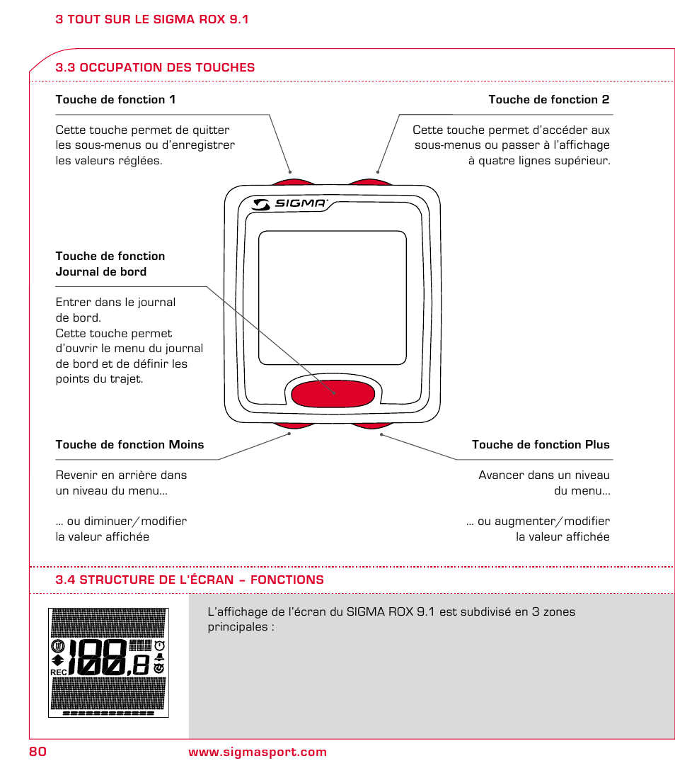 SIGMA ROX 9.1 User Manual | Page 80 / 184