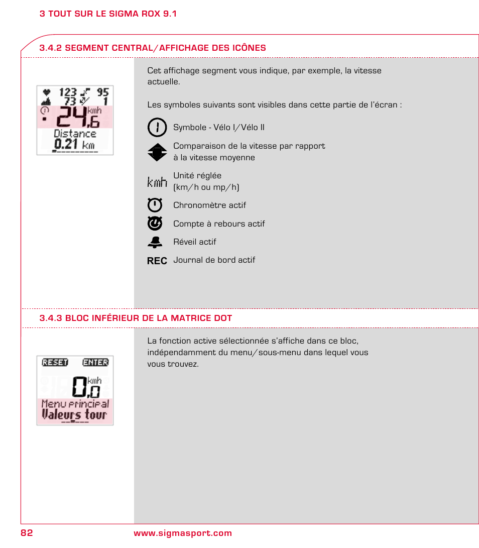 SIGMA ROX 9.1 User Manual | Page 82 / 184