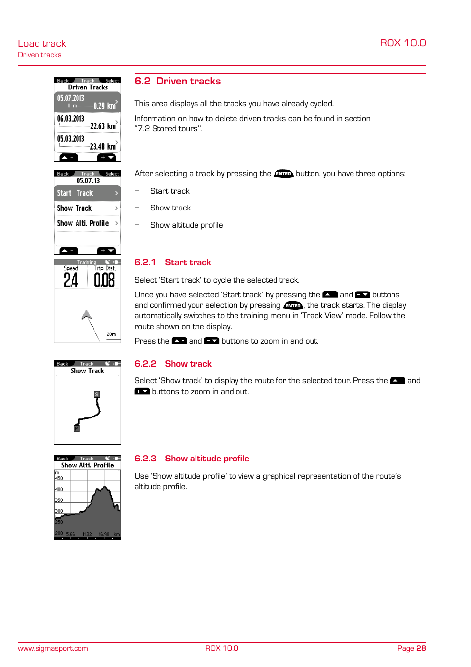 Load track | SIGMA ROX 10.0 GPS User Manual | Page 28 / 60