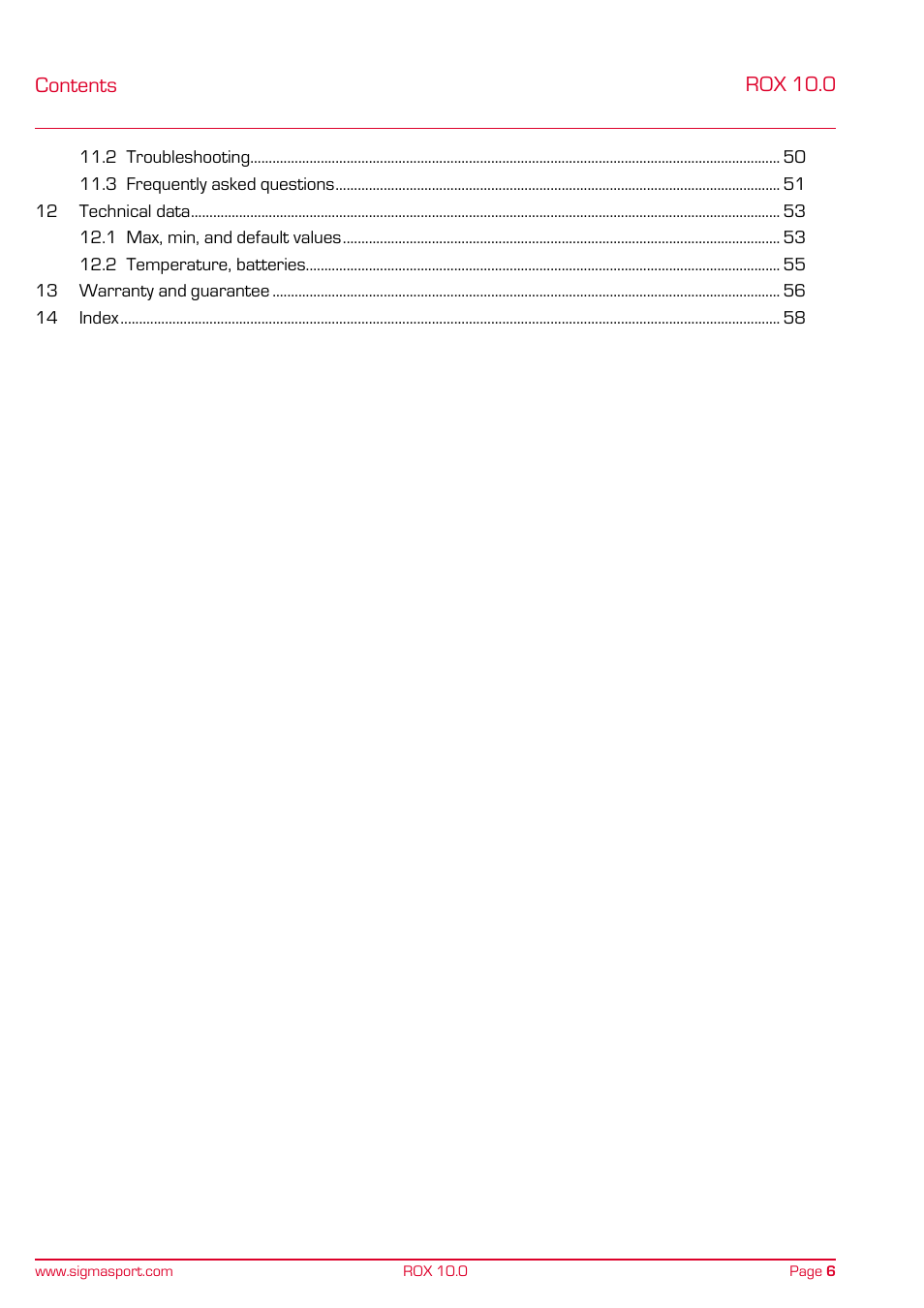 SIGMA ROX 10.0 GPS User Manual | Page 6 / 60