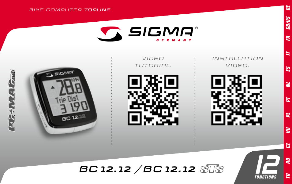SIGMA BC 12.12 STS User Manual | 124 pages