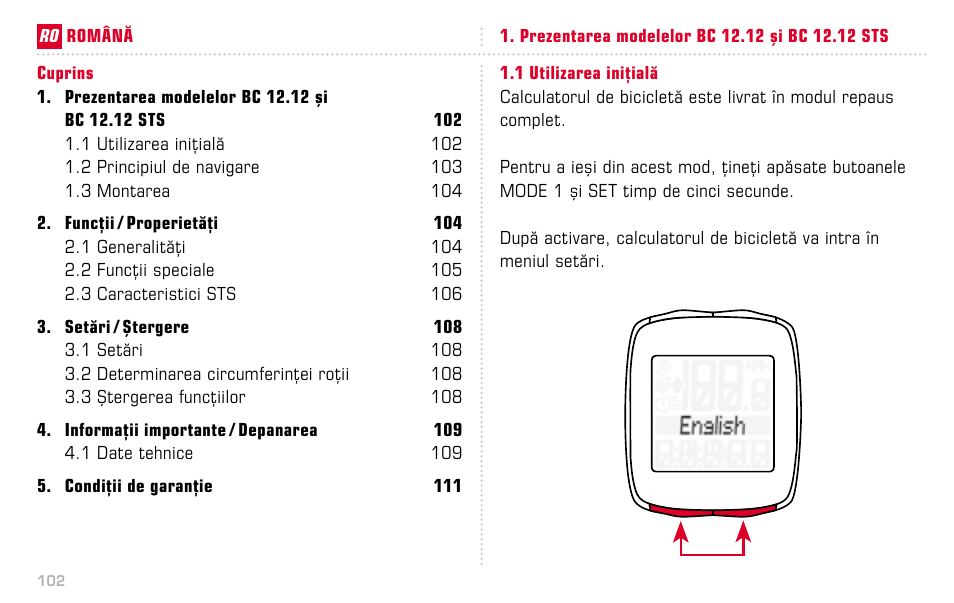 SIGMA BC 12.12 STS User Manual | Page 102 / 124