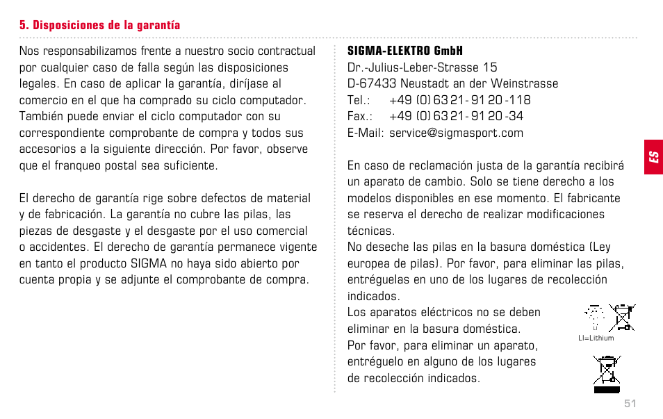 SIGMA BC 12.12 STS User Manual | Page 51 / 124
