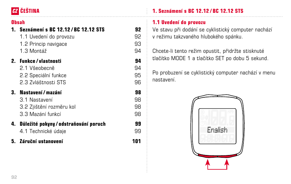 SIGMA BC 12.12 STS User Manual | Page 92 / 124