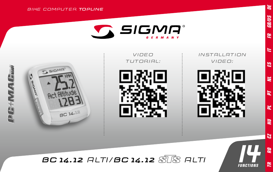 SIGMA BC 14.12 STS ALTI User Manual | 148 pages