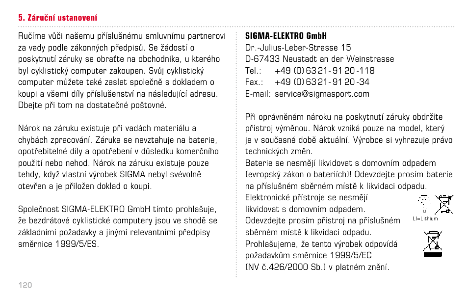 SIGMA BC 14.12 STS ALTI User Manual | Page 120 / 148