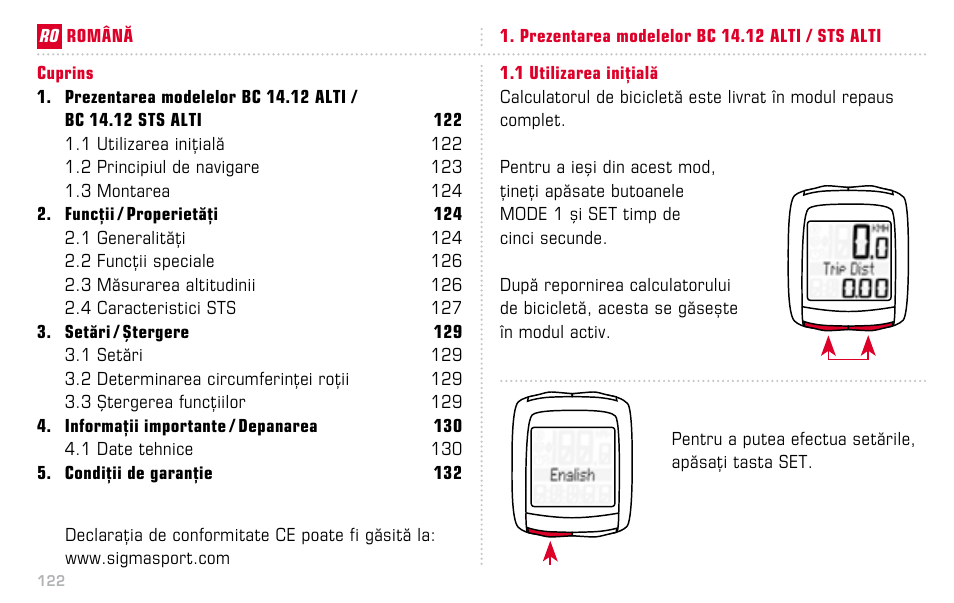 SIGMA BC 14.12 STS ALTI User Manual | Page 122 / 148