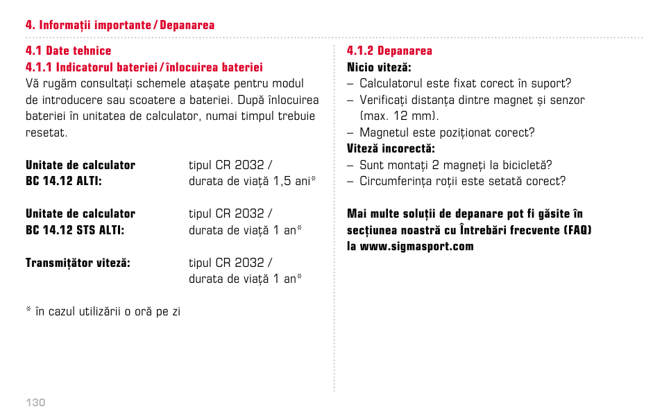 SIGMA BC 14.12 STS ALTI User Manual | Page 130 / 148