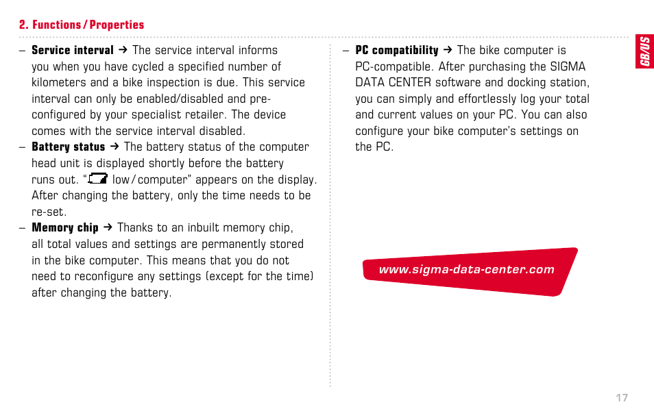 SIGMA BC 14.12 STS ALTI User Manual | Page 17 / 148