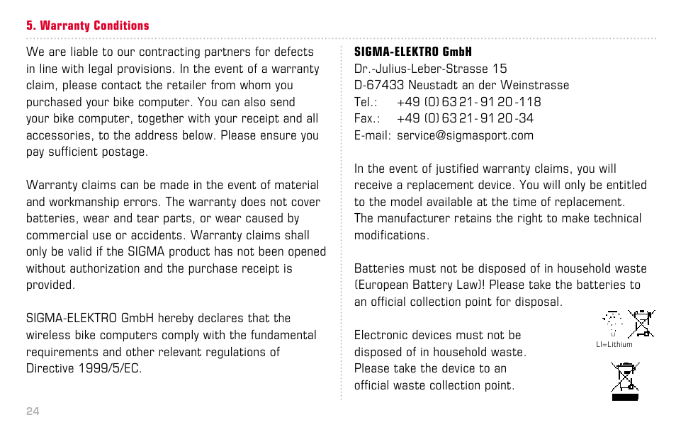 SIGMA BC 14.12 STS ALTI User Manual | Page 24 / 148