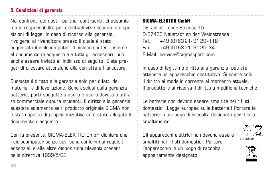 SIGMA BC 14.12 STS ALTI User Manual | Page 48 / 148