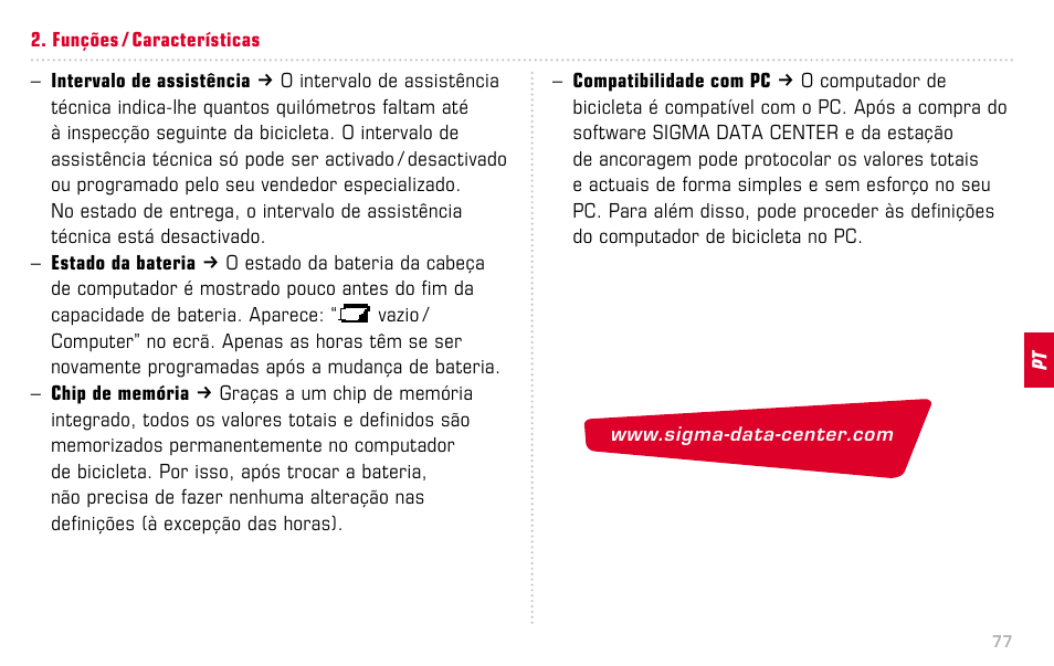 SIGMA BC 14.12 STS ALTI User Manual | Page 77 / 148