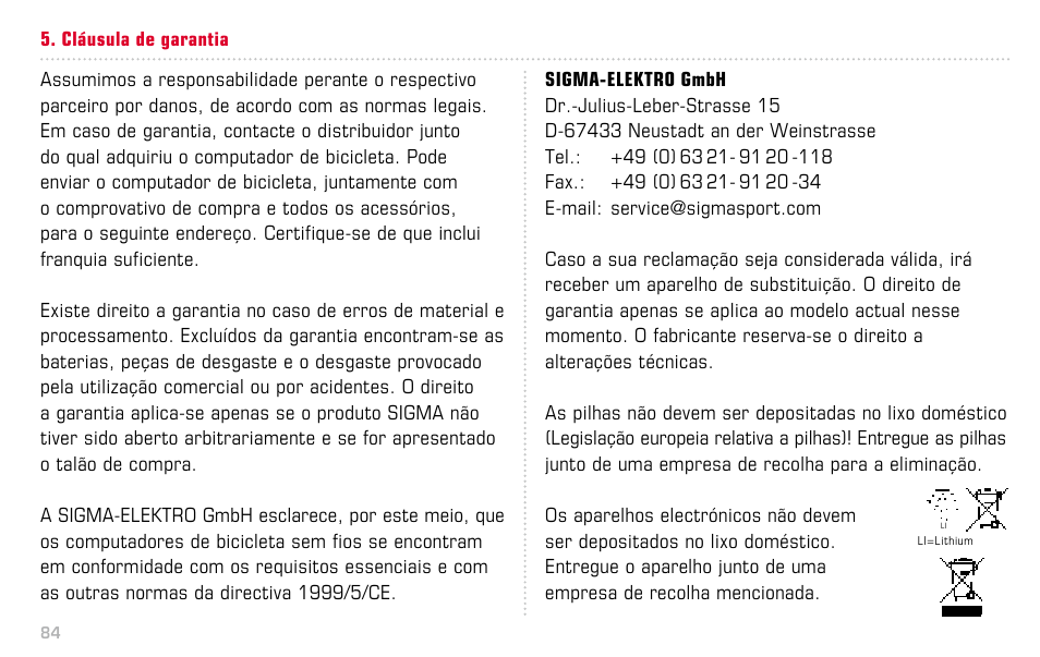 SIGMA BC 14.12 STS ALTI User Manual | Page 84 / 148