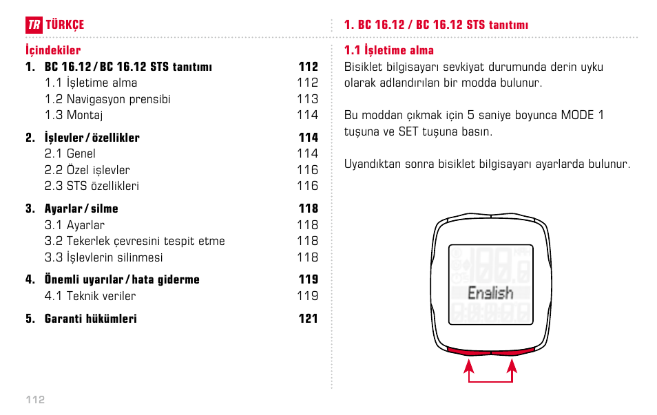 SIGMA BC 16.12 STS User Manual | Page 112 / 124