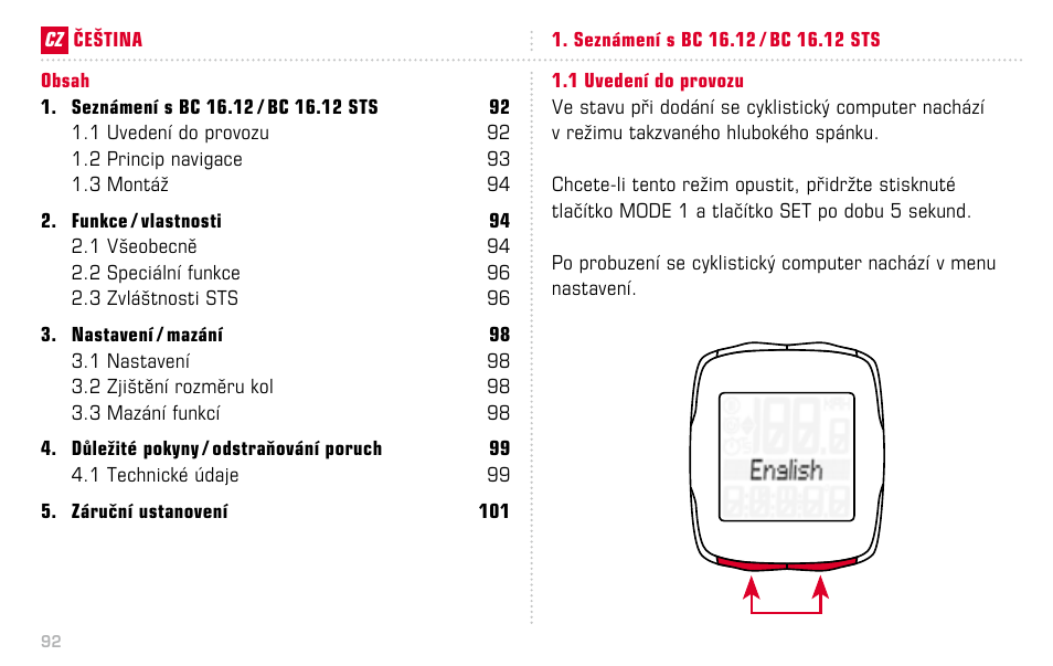 SIGMA BC 16.12 STS User Manual | Page 92 / 124