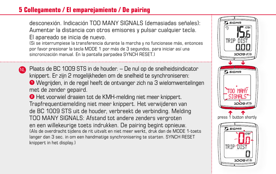 SIGMA BC 1009 STS User Manual | Page 19 / 100