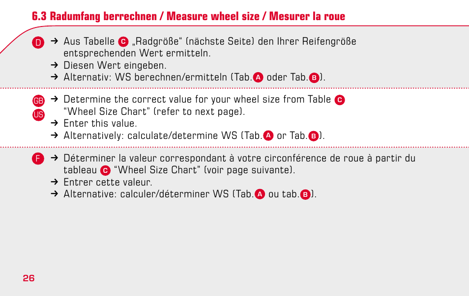 SIGMA BC 1009 STS User Manual | Page 26 / 100