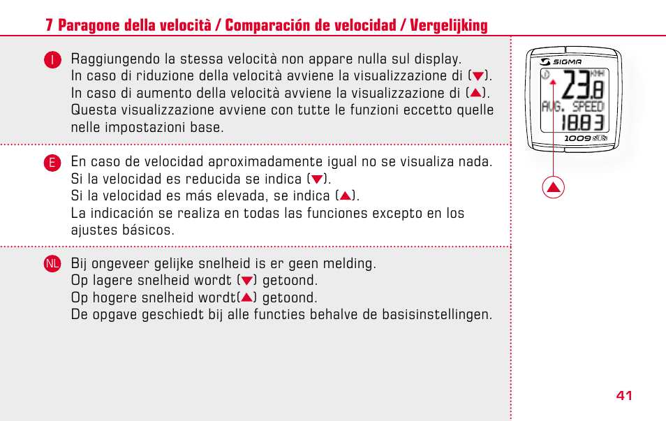 SIGMA BC 1009 STS User Manual | Page 41 / 100