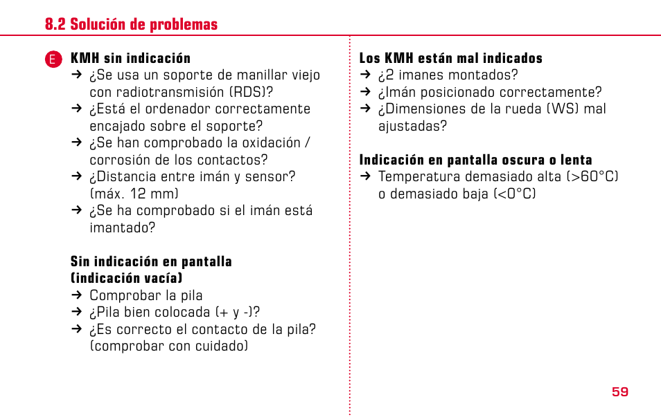 SIGMA BC 1009 STS User Manual | Page 59 / 100