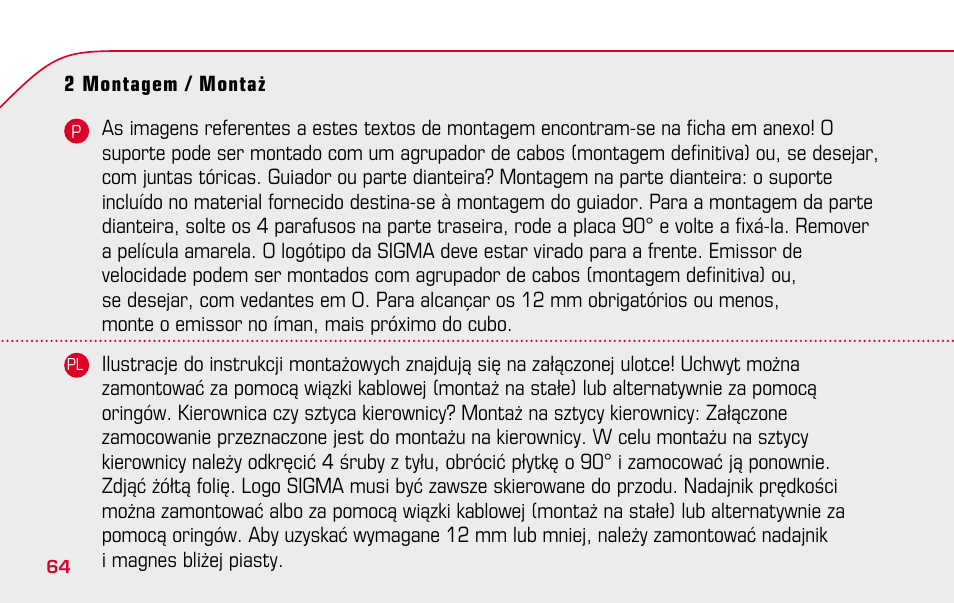 SIGMA BC 1009 STS User Manual | Page 64 / 100