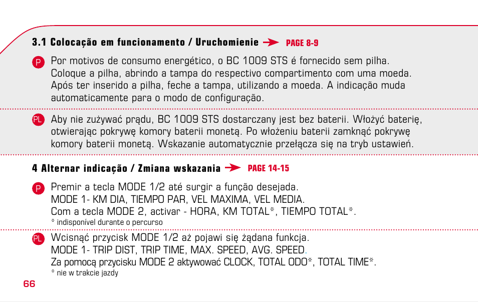 SIGMA BC 1009 STS User Manual | Page 66 / 100