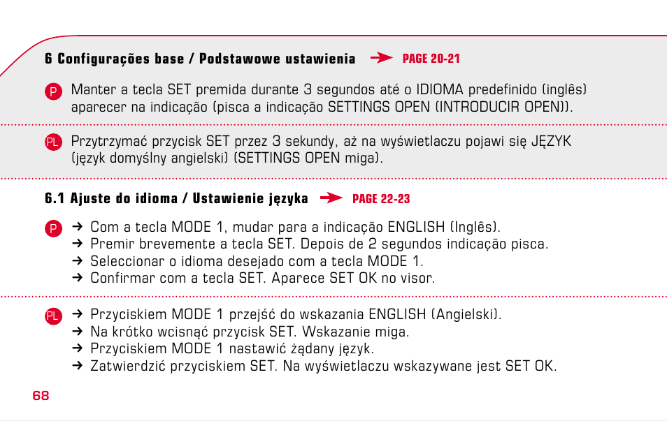 SIGMA BC 1009 STS User Manual | Page 68 / 100