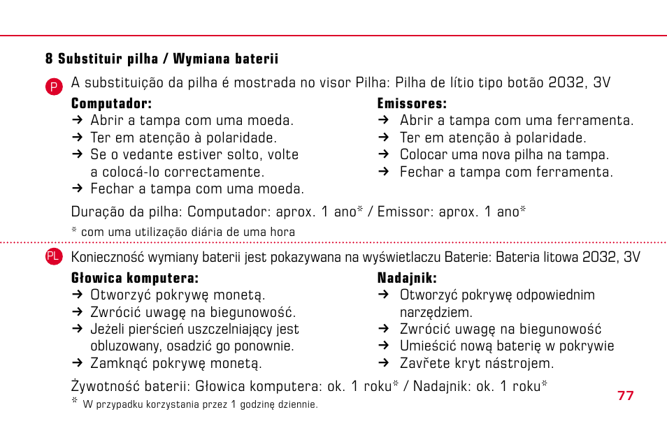 SIGMA BC 1009 STS User Manual | Page 77 / 100