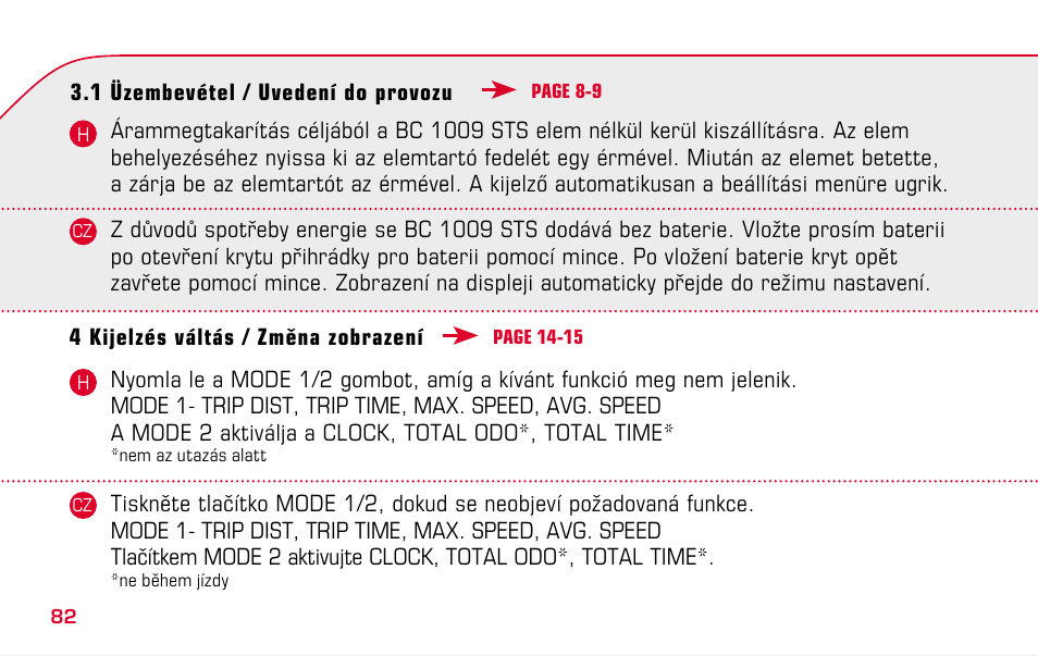 SIGMA BC 1009 STS User Manual | Page 82 / 100