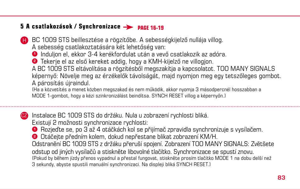 SIGMA BC 1009 STS User Manual | Page 83 / 100