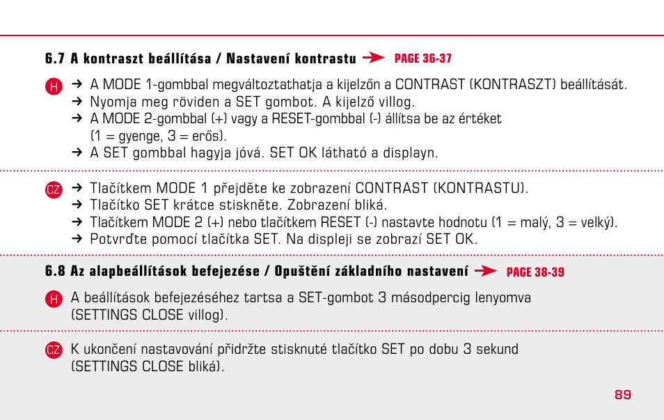 SIGMA BC 1009 STS User Manual | Page 89 / 100