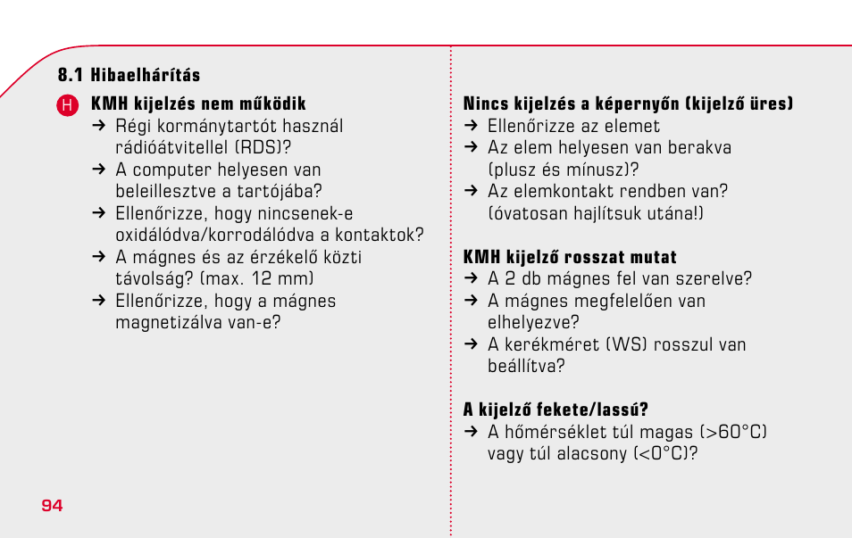 SIGMA BC 1009 STS User Manual | Page 94 / 100